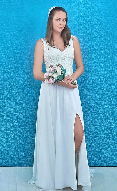 Vestido de Novia Delicado y femenino