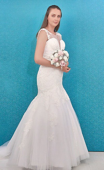 diseño de vestido de novia en corte sirena 
