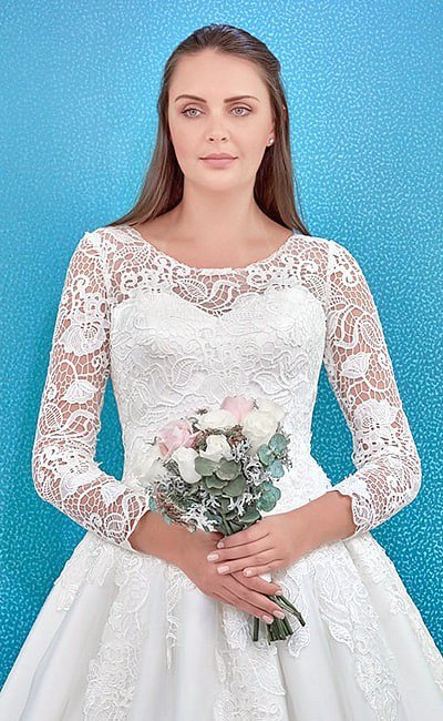 Vestido de novia estilo princesa escote corazón