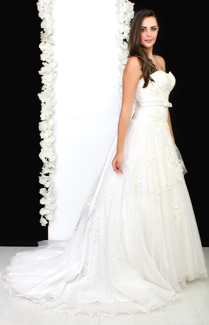 Vestido de Novia Escote en forma de corazón sutil