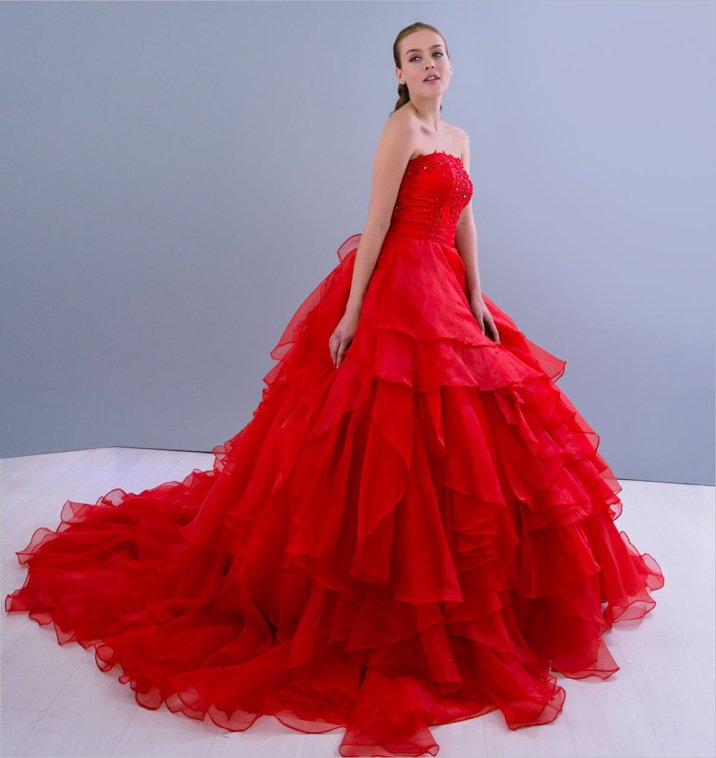 Vestido de 15 años rojo
