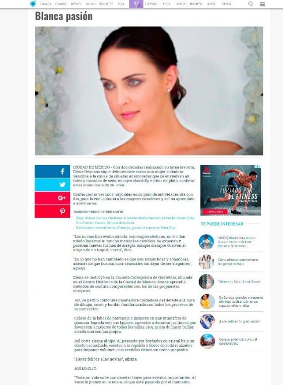 Elena Reynoso Reportaje