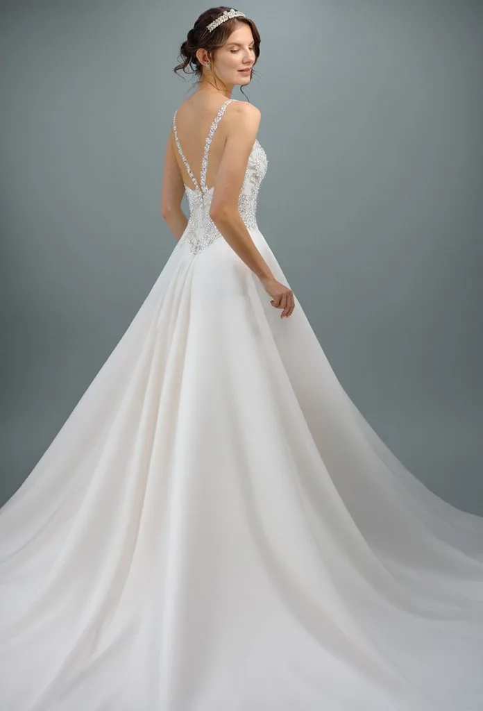 Vestido de novia madeira colección Venus de Elena Reynoso