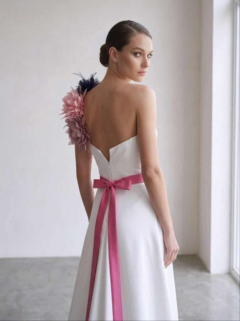 Vestido de novia moderno Elena Reynoso