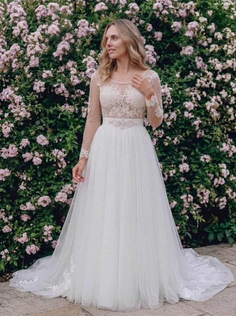 Vestido de novia moderno Elena Reynoso