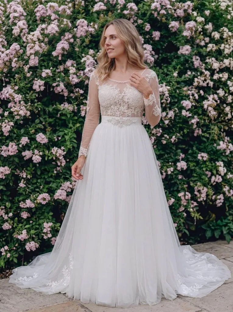Vestido de novia moderno Elena Reynoso